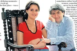  ??  ?? Nina Conti at 22 with actor father Tom. He is amazed that she works entirely without a script