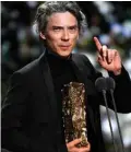  ??  ?? French actor Swann Arlaud delivers a speech on stage after he won the Best Actor in a Supporting Role award for “Grace a Dieu (By the Grace of God)”.