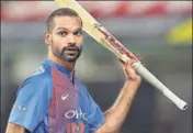  ?? AP ?? ■ Shikhar Dhawan hit a 62ball 92 against West Indies on Sunday.