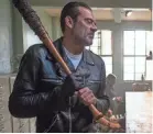  ?? PHOTOS BY GENE PAGE/AMC ?? Negan (Jeffrey Dean Morgan) had Lucille (the bat) on his side during the standoff.