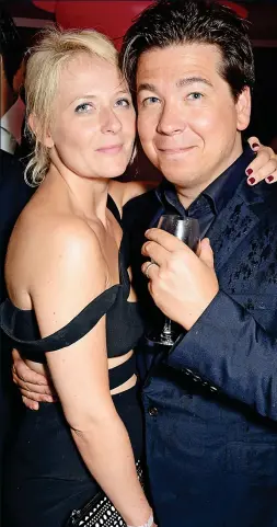  ??  ?? Shaken: TV comic Michael McIntyre with wife Kitty