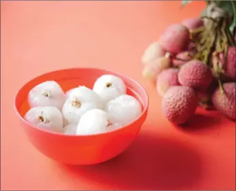  ?? — Photos from pexels.com ?? The lychee is renowned for its sweet and fragrant flesh, encased inside a rough reddish-pink peel.