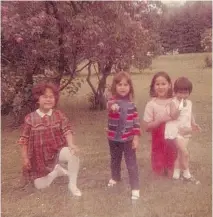  ?? COURTESY OF CHERYL MCDONALD ?? Carleen McDonald, second from right, was a prankster in school, her sister Cheryl recalls, “but she was tough, too. She was stronger than me.”