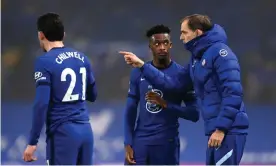  ?? Photograph: Darren Walsh/Chelsea FC/Getty Images ?? One down, 249 to go? Callum Hudson-Odoi impressed from the bench against Malmö.