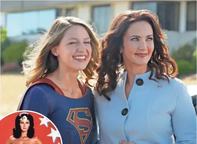  ?? BETTINA STRAUSS, CW ?? President Olivia Marsdin (Lynda Carter) comes to National City — and meets Supergirl (Melissa Benoist).