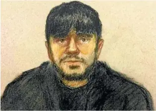  ?? // ABC ?? Un retrato del detenido, que intervino en el juicio por videollama­da