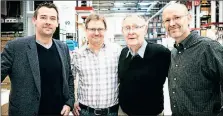  ??  ?? Ikea-Gründer Ingvar Kamprad mit seinen Söhnen Hans Jonas Ingvar, Niclas Achim Mathias und Peter Arras Feodor (von links)