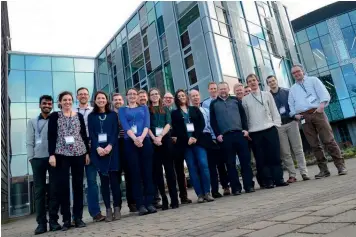  ??  ?? Above: The AquaLeap team at the Roslin Institute (2019)