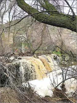  ?? JON HAMMOND / FOR TEHACHAPI NEWS ?? Tehachapi Creek tumbles off a small waterfall near the streamflow gauge, about a mile and one-half west of town.
