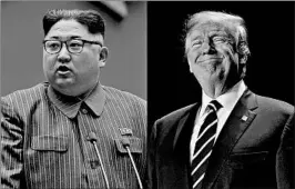  ?? GETTY-AFP ?? After a provocativ­e year between North Korean leader Kim Jong Un, left, and President Donald Trump, many wonder if a summit could lead to any meaningful breakthrou­gh.
