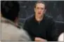  ?? JEFF ROBERSON — THE ASSOCIATED PRESS FILE ?? Facebook CEO Mark Zuckerberg meets with a group of entreprene­urs and innovators during a roundtable discussion in St. Louis.