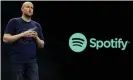  ??  ?? Daniel Ek, Spotify co-founder and CEO: ‘Apple has introduced rules to the app store that purposely limit choice.’ Photograph: Shannon Stapleton/Reuters