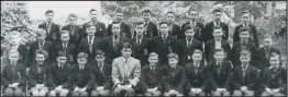  ??  ?? year at St Aidan’s.
Tommy Baldwin ( right of teacher) in his first