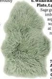  ?? ?? Single Sheepskin Rug in Sage, Baa Stool.