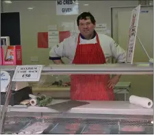  ??  ?? Cllr Martin Baker in his butcher shop in Riverstown.