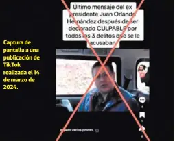  ?? FOTO: EL HERALDO ?? Captura de pantalla a una publicació­n de Tiktok realizada el 14 de marzo de 2024.