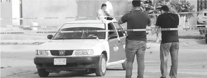  ?? FOTO: EL DEBATE ?? > Según las versiones, el chofer del auto de alquiler pidió ayuda tras la agresión, pero falleció antes de que acudieran a socorrerlo.