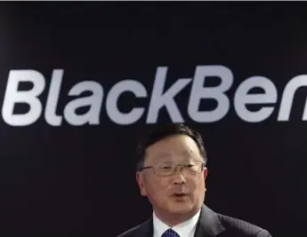  ?? MANU FERNANDEZ/THE ASSOCIATED PRESS FILE PHOTO ?? John Chen says BlackBerry’s improved margins are a reflection of its “transforma­tion to a software company.”