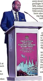  ??  ?? Gobind at the launch of the NFCP in Putrajaya in september.