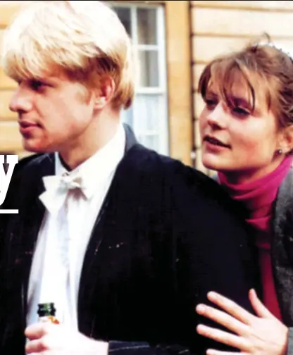  ??  ?? Supportive: Allegra Mostyn-Owen and Boris Johnson at Oxford University in 1987