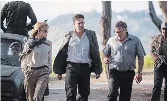  ?? SIFE EDDINE EL AMINE BLEECKER STREET ?? Rosamund Pike, Jon Hamm and Dean Norris in "Beirut," a tense and ever-twisting rescue mission.