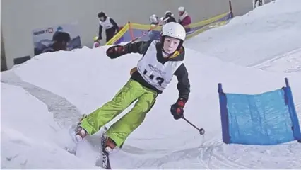  ??  ?? 2 Thomas Dunn, a 12-year-old from Cambuslang, has been reselected to the National Academy SBX team and has also made the Home Nations SX squad for the 2018/2019 winter season.