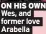  ??  ?? ON HIS OWN Wes, and former love Arabella