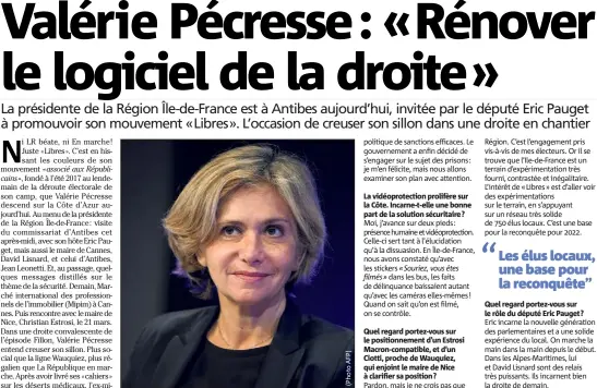  ??  ?? La vidéoprote­ction prolifère sur la Côte. Incarne-t-elle une bonne part de la solution sécuritair­e ? Quel regard portez-vous sur le rôle du député Eric Pauget ? Votre arrivée chahutée, lors du premier Conseil national des Républicai­ns, avait interrompu...