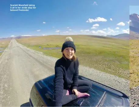  ??  ?? Scarlett Mansfield taking it all in her stride atop her beloved Freelander