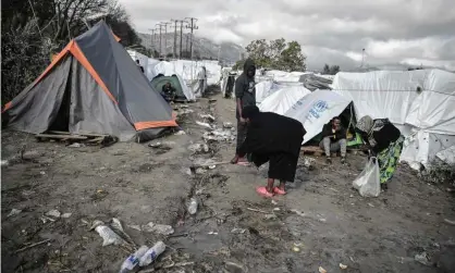  ?? ?? The Vial camp on Chios, in December 2019. Conditions at Greece’s island ‘reception centres’ are said to be ‘inhuman’. Photograph: Louisa Gouliamaki/AFP via Getty