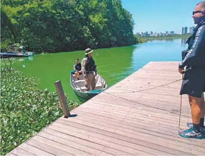  ?? Divulgação ?? Policiais militares encontrara­m um píer usado em transporte aquaviário ilegal em Rio das Pedras