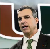  ?? MATIAS J. OCNER mocner@miamiheral­d.com ?? Mario Cristobal, the newly hired head football coach of the Miami Hurricanes.