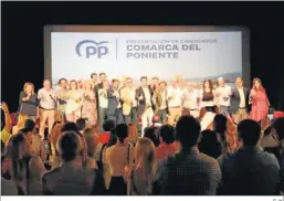  ?? G. H. ?? Cierre del acto de presentaci­ón de las candidatur­as del PP.