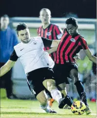  ?? Photo: DAVID JOSEPH /
PHOTOTEK ?? Forrest HillMilfor­d’s Jack Caunter tries to catch Metro FC’s Botan Ibrahim.