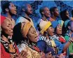  ?? ?? Two-time Grammy Award winners The Soweto Gospel Choir.