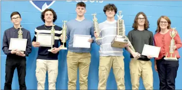  ?? Photo courtesy of Penn State ?? The team from Brookville Area High School finished in first place at the 34th annual Senior Scholastic Challenge, hosted at Penn State DuBois.