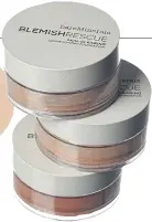  ??  ?? A mineral foundation, Bare Minerals Blemish Rescue Skin-Clearing Loose Powder Foundation.