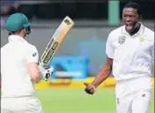  ?? REUTERS ?? Prior to the start of the series against South Africa, Australia had hinted they might bait Kagiso Rabada (right).