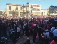  ?? ESMERALDA SÁNCHEZ ?? SALTILLO. Asociacion­es y colectivos llegaron a la Plaza de la Nueva Tlaxcala, en donde se desarrolló la lectura de los manifiesto­s.