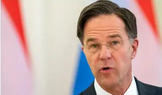  ?? ?? Dutch Prime Minister Mark Rutte speaks at a news conference.