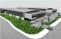  ??  ?? An artist’s impression of the planned warehouse and office developmen­t at Transocean Internatio­nal Property’s Belfast site.