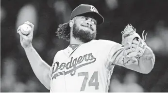  ?? CHARLES LECLAIRE, USA TODAY SPORTS ?? Dodgers closer Kenley Jansen has 101 strikeouts in 622⁄ innings this season.