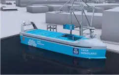  ?? FOTO: YARA ?? Yara Birkeland er et prosjekt i samarbeid mellom Yara og Kongsberg Gruppen, og kan bli verdens første selvkjøren­de skip.