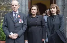  ??  ?? Viscount Brookborou­gh Alan Brook, Deputy Mary Lou McDonald, and German Ambassador Frau Deike Potzel.