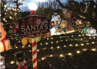  ?? COURTESY OF J.R. MATTOS ?? J.R. Mattos transforms a San Jose apricot orchard into a winter wonderland.