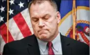  ?? GLEN STUBBE/STAR TRIBUNE—THE ASSOCIATED PRESS ?? In this Feb. 13, 2017 file photo, state Rep. Dave Baker, R-Willmar, reacts in St. Paul, Minn., after watching the “Dose of Reality” video depicting a parent who can’t wake her child who overdosed on an opioid. Baker and Sen. Chris Eaton, D-Brooklyn...
