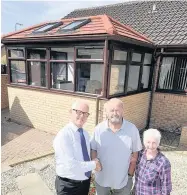  ??  ?? Breakfast room Mr and Mrs Park of Coylton look forward to the sun shining