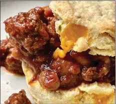  ?? (Arkansas Democrat-Gazette/Kelly Brant) ?? Chili and Cheddar-Jalapeno Shortcake