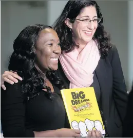  ?? PIERRE OBENDRAUF ?? Co-authors Akilah Newton, left, and Tami Gabay want their book to inspire children to dream big.