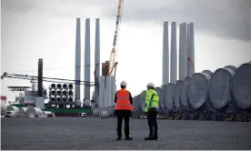  ?? ?? Workers at the Siemens Gamesa offshore blade factory, Hull. Photograph: Richard Saker/ The Observer
